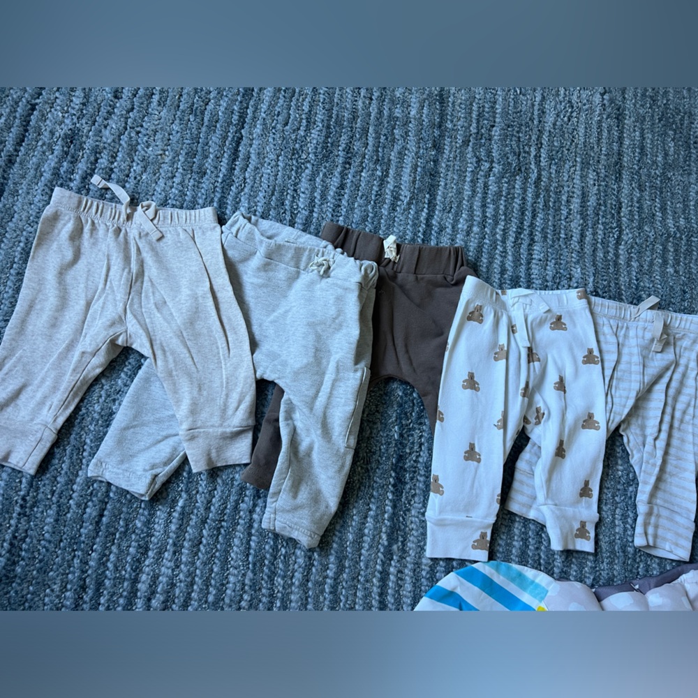 3-6M neutral baby pants bundle